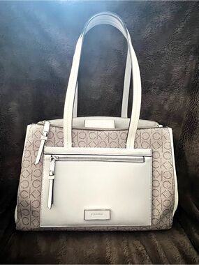 Calvin Klein Hadley Signature Colorblocked Triple Compartment Tote